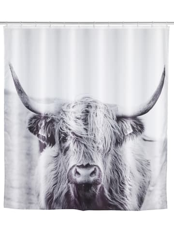 Zasłona prysznicowa "Yak" w kolorze szarym - 180 x 200 cm