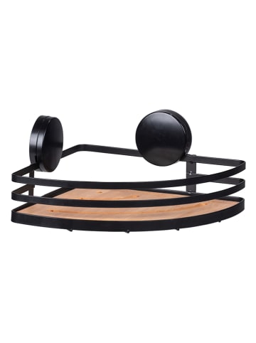 Eckablage "Alba" in Schwarz/ Natur - (B)27 x (H)11 x (T)21 cm