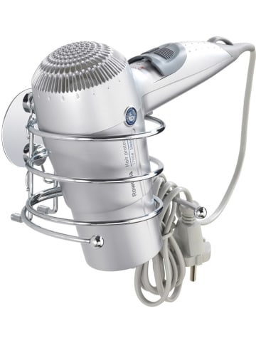 Haartrocknerhalter in Silber - (B)14 x (H)7,5 x (T)11,5 cm