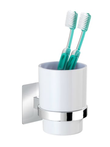 Kubek łazienkowy "Turbo-Loc® Quadro" w kolorze białym - 7 x 10 x 9 cm