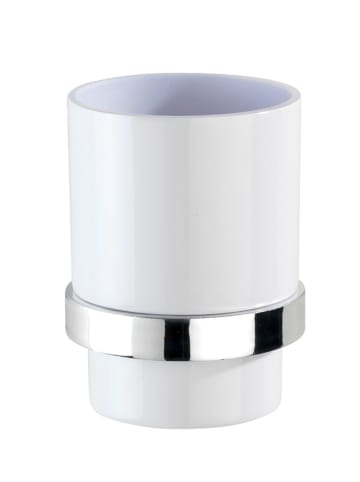 Kubek łazienkowy "Turbo-Loc® Quadro" w kolorze białym - 7 x 10 x 9 cm