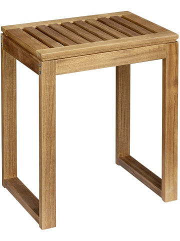 Hocker łazienkowy w kolorze brązowym - 60 x 39 x 30 cm