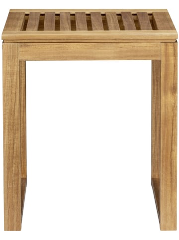 Hocker łazienkowy w kolorze brązowym - 60 x 39 x 30 cm
