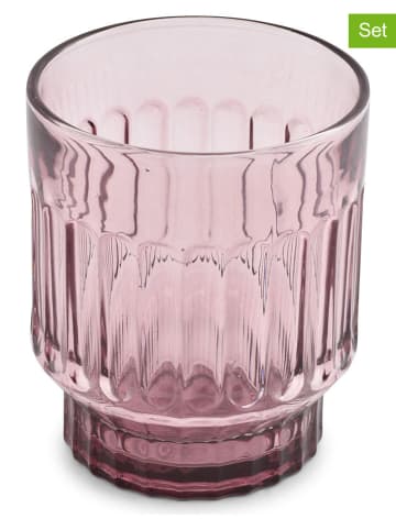 Szklanki (4 szt.) w kolorze jasnoróżowym - 300 ml
