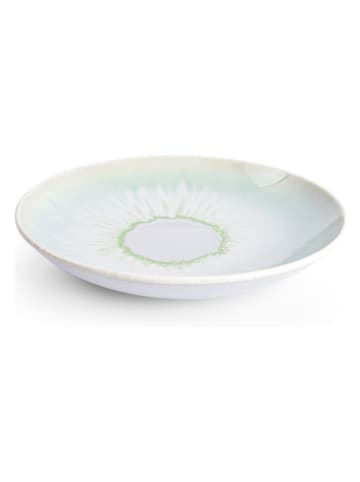 Talerze głębokie (4 szt.) "Maldives" w kolorze biało-miętowym - Ø 21 cm