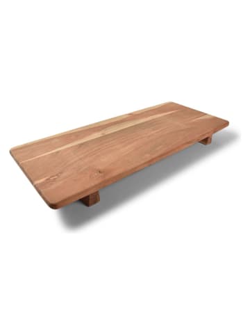 Taca w kolorze jasnobrązowym do serwowania - dł. 60 x 25 cm