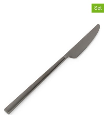 Noże deserowe (6 szt.) "Terno" w kolorze czarnym - wys. 24,5 cm