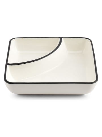 Servierschale "Nero" in Weiß/ Schwarz - (B)14,5 x (H)3,5 cm