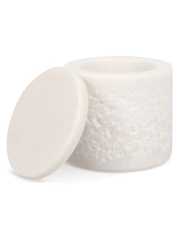 Pojemnik kosmetyczny w kolorze białym - wys. 7 x Ø 7 cm
