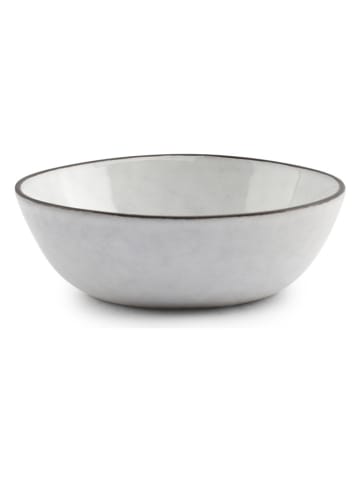 Miski (4 szt.) "Fina" w kolorze biało-czarnym - wys. 3 x Ø 9 cm