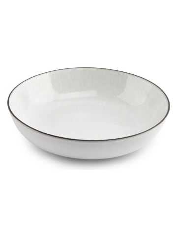 Miski (4 szt.) "Fina" w kolorze biało-czarnym do serwowania - wys. 5 x Ø 20 cm