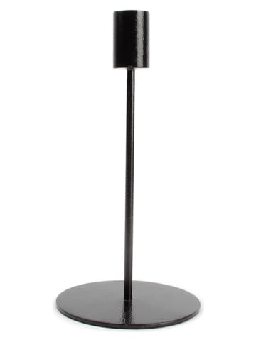 Kerzenständer "Pillar" in Schwarz - (H)20 x Ø 10 cm