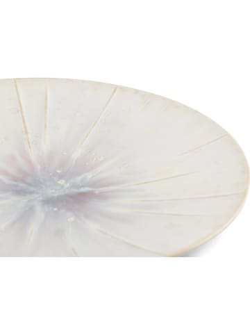 Talerze śniadaniowe (4 szt.) w kolorze beżowo-biało-zielonym - Ø 21 cm