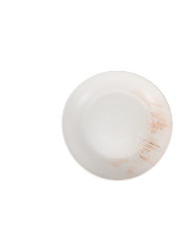 Talerz "Aquarel" w kolorze biało-beżowym do serwowania - Ø 31,5 cm