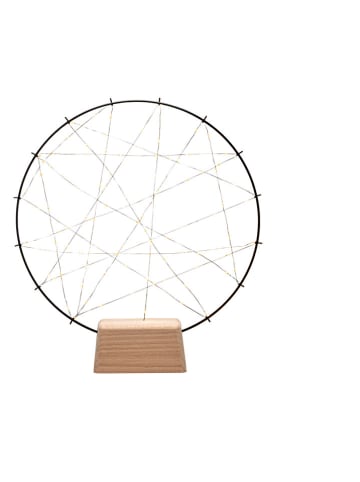 Lampa dekoracyjna LED w kolorze czarno-jasnobrązowym - 36 x 39,5 cm