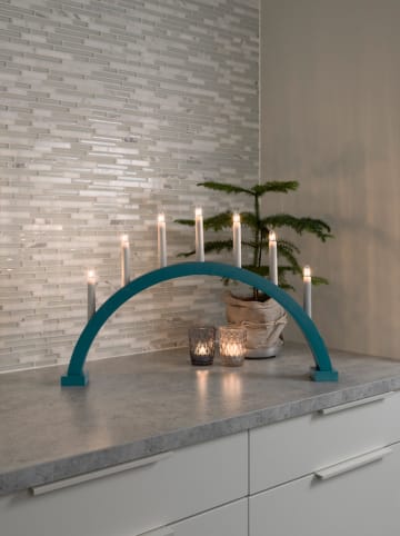 Dekoracyjna lampa LED w kolorze niebieskim - 59 x 38 cm