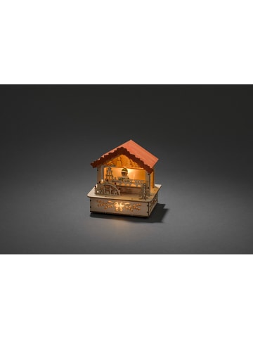 Dekoracja LED w kolorze brązowym - 13 x 12,5 x 10,5 cm