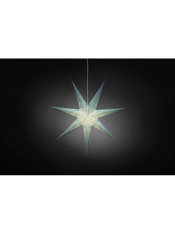 Dekoracyjna lampa w kolorze biało-niebieskim - wys. 78 cm