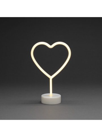 Lampa dekoracyjna LED "Heart" w kolorze białym - 20 x 30,5 x 10 cm
