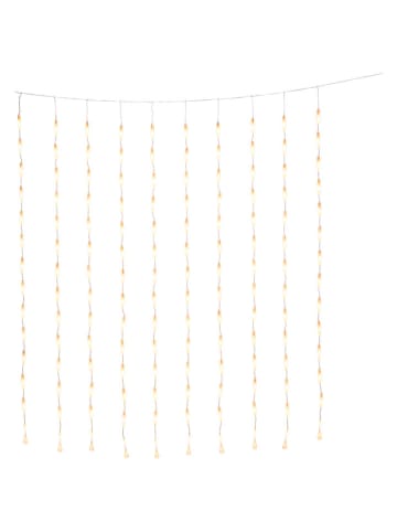 LED-Lichtervorhang "Tropfen" in Ohne Farbe/ Weiß - (B)135 cm