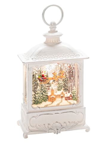 Lampion LED w kolorze białym - 13,5 x 25 x 8 cm
