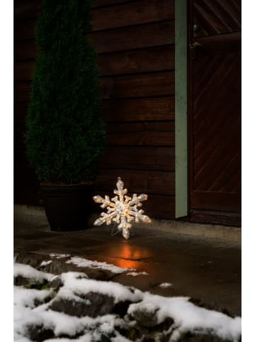 Lampa dekoracyjna LED "Snowflake" w kolorze białym - wys. 40 cm
