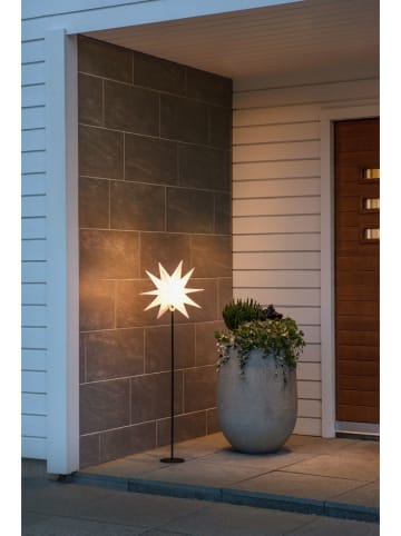 Lampa stojąca LED "Star" w kolorze biało-czarnym - wys. 130 cm
