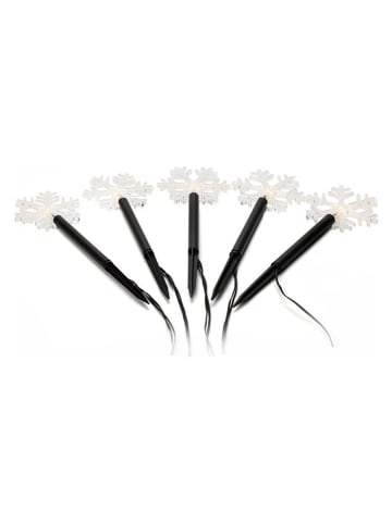LED-Spießleuchte "Snowflakes" in Weiß - (H)24 cm