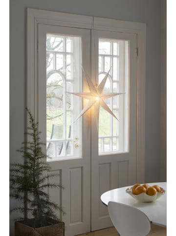 Dekoracyjna lampa w kolorze srebrnym - wys. 78 cm
