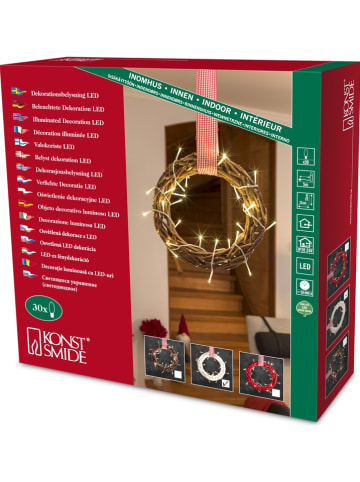 Wianek świąteczny LED w kolorze białym - Ø 32 cm