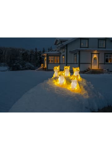 LED-Dekoleuchte "Foxes" in Orange - (H)12 cm