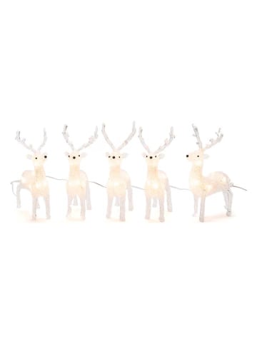 5er-Set: LED-Dekoleuchten ''Reindeer'' in Warmweiß - (H)19 cm