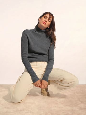 Kaschmir-Rollkragenpullover "Lanais" in Anthrazit