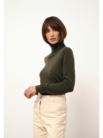 Kaszmirowy sweter "Ava" w kolorze khaki