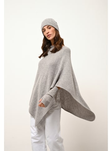 Kaschmir-Poncho "Ashley" in Grau