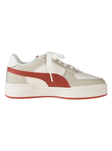 Skórzane sneakersy "Ca Pro Classi" w kolorze beżowo-czerwonym