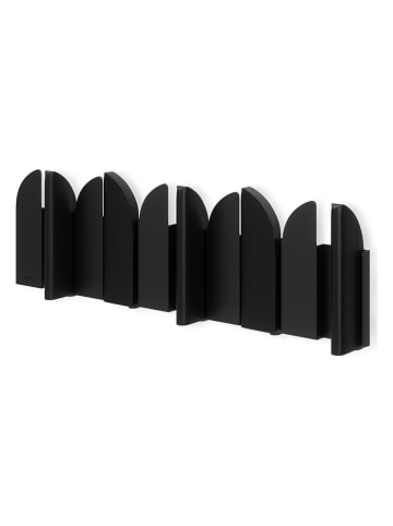 Wandgarderobe ''Saloon'' in Schwarz - (B)43 x (H)13,6 x (T)2,2 cm