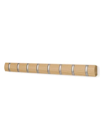 Garderobenleiste "Flip 8" in Hellbraun - (B)81 x (H)6 x (T)3 cm