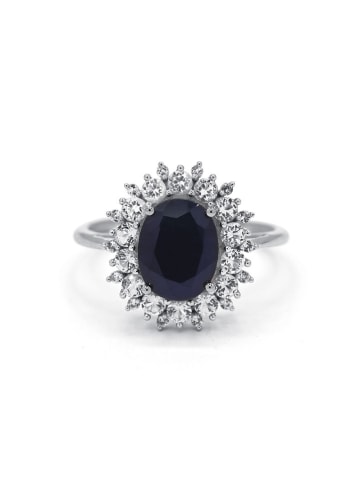 Weißgold-Ring "Soleil Bleu" mit Diamanten