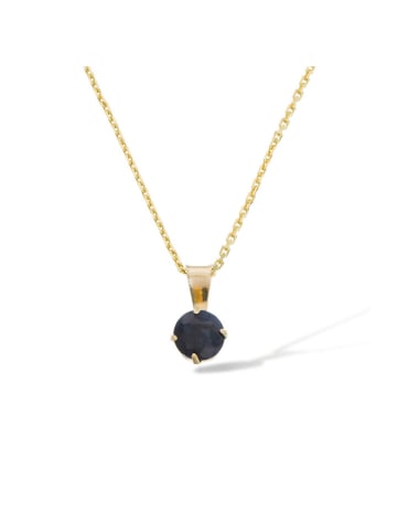 Gold-Anhänger "Puce" mit Edelstein