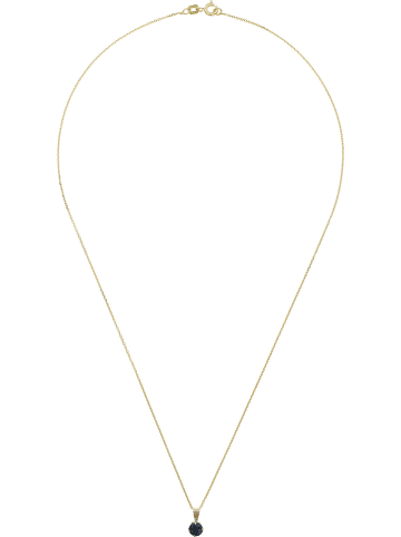 Gold-Anhänger "Puce" mit Edelstein