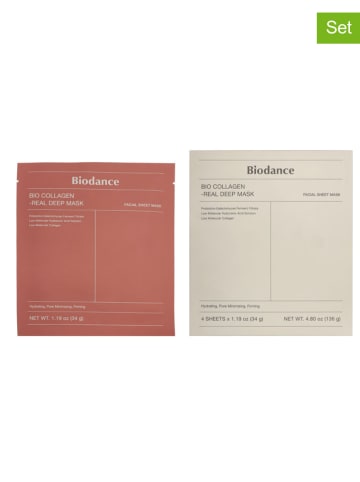 4er-Set: Tuchmasken "Bio Collagen -Real Deep", je 34 g