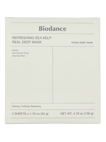 BIODANCE 4er-Set: Hydrogel-Masken "Refreshing Sea Kelp Real Deep", je 34 g