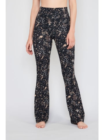 Legginsy piżamowe w kolorze czarno-jasnobrązowym