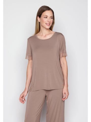 Pyjama-Oberteil in Beige