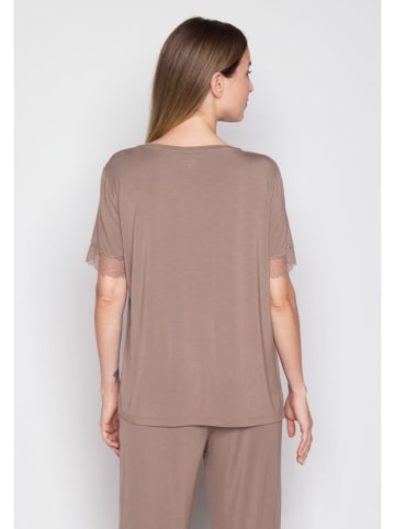 Pyjama-Oberteil in Beige