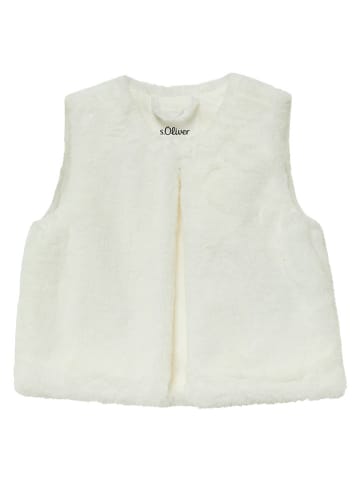 s.Oliver Teddy-Weste in Creme