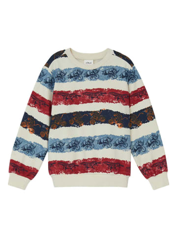 Bluza w kolorze czerwono-niebiesko-kremowym