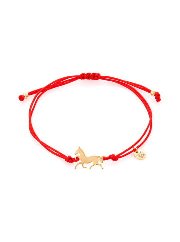 Armband in Rot mit Anhänger