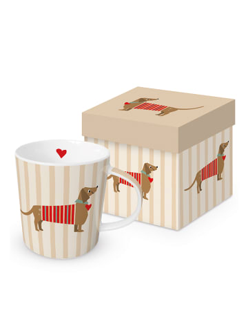 Jumbotasse "Sir Toby" in Weiß/ Schwarz - 400 ml